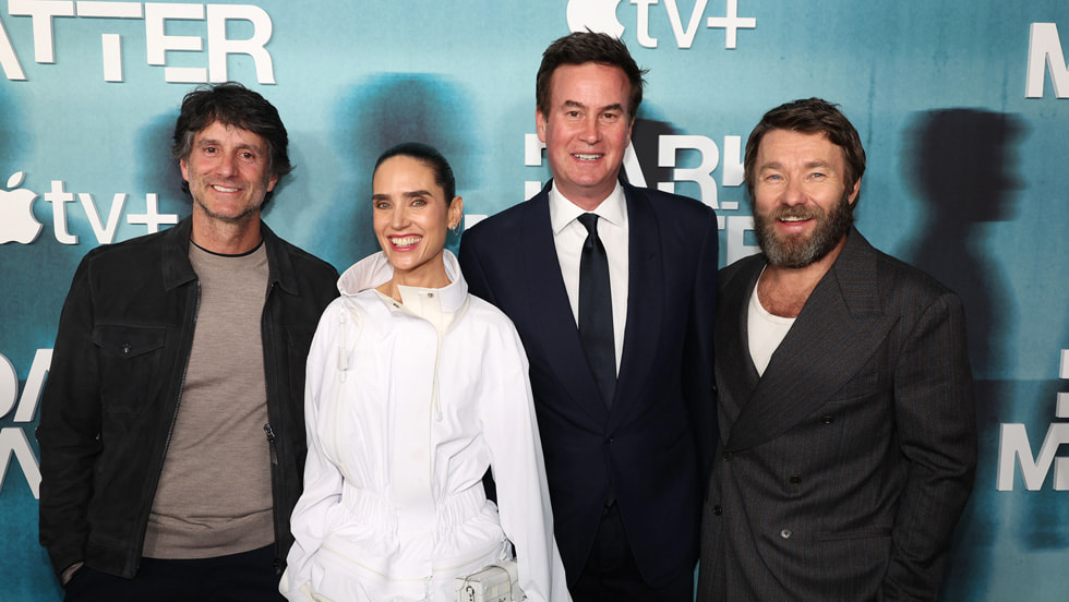 Jamie Erlicht, Apple's head of Worldwide Video, Jennifer Connelly, Zack Van Amburg, Apple's head of Worldwide Video and Joel Edgerton attend the world premiere of Apple TV+’s “Dark Matter” at the Hammer Museum on April 29, 2024 in Los Angeles, California. “Dark Matter” debuts globally on Apple TV+ on Wednesday, May 8, 2024.