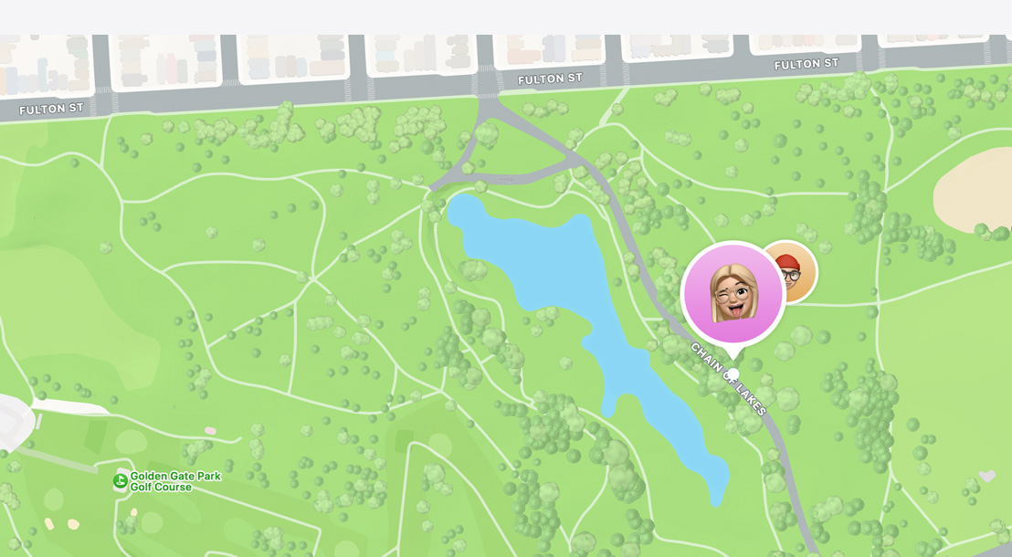尋找 app 顯示朋友在地圖上的位置。