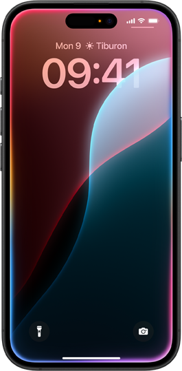 Multiple iPhone devices scroll left to right each one showing a different Apple intelligence feature onscreen.