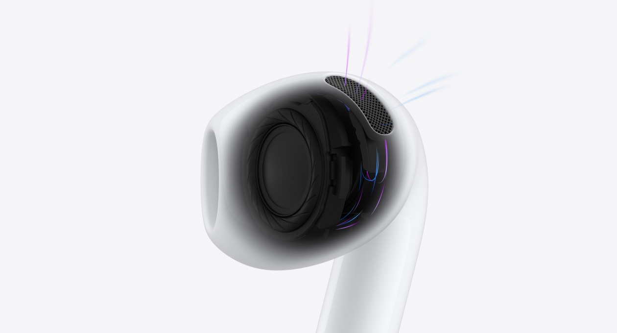 Prikaz akustične arhitekture slušalice AirPods 5