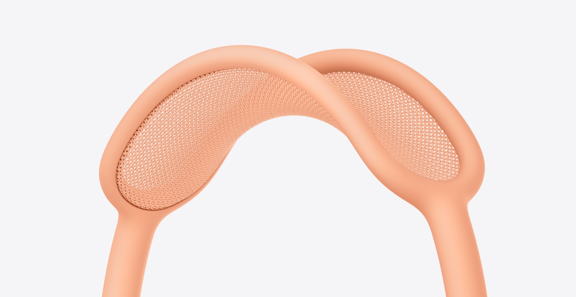 橙色 AirPods Max 頂篷的特寫