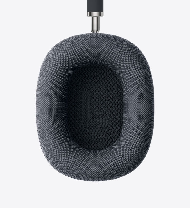 Close-up of the AirPods Max memory foam ear cushions.