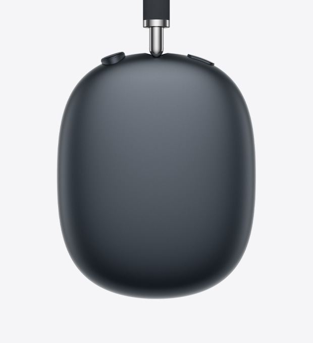 Close-up of the AirPods Max anodized aluminum cup.