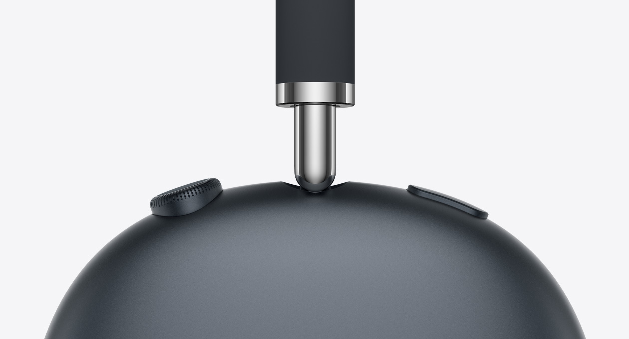 Close-up of the AirPods Max telescoping arms.