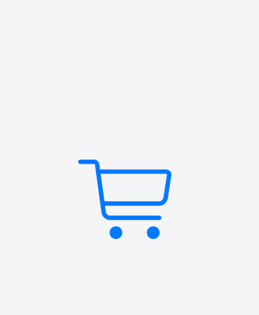 Shopping cart icon, blue