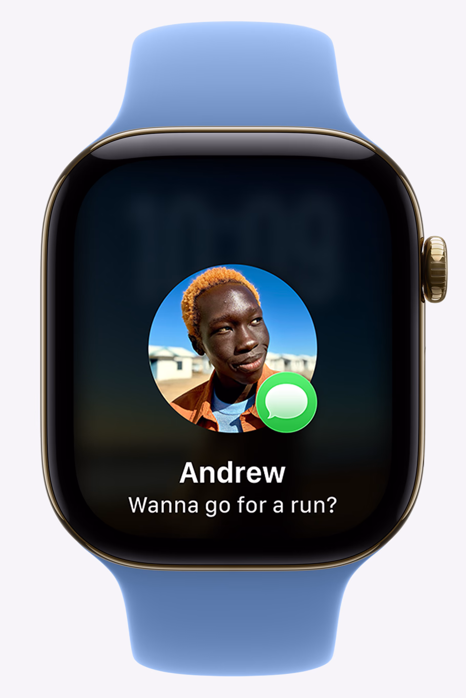 Сообщение на экране Apple Watch