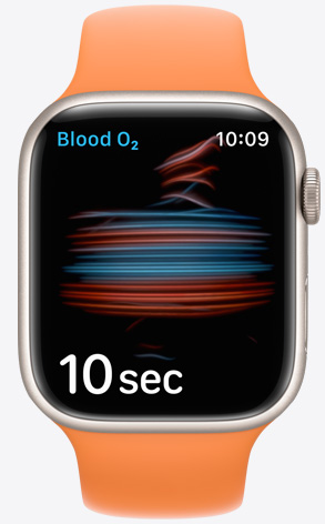 Apple Watch affichant Oxygène sanguin