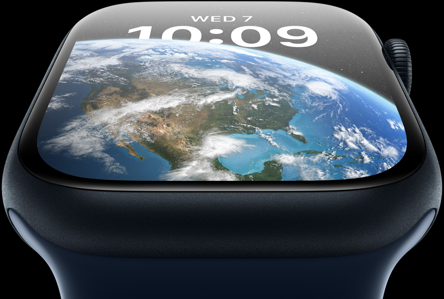 Hardware Apple Watch Series 8 com watchface globo