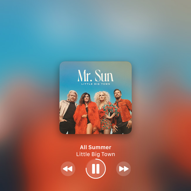 A picture of an album cover. Someone is streaming music.