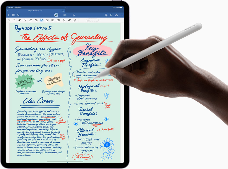 Goodnotes 6 ditampilkan di iPad Air