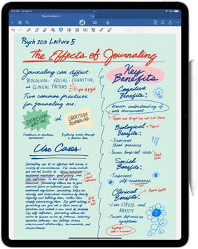 Ứng dụng Goodnotes 6 hiển thị trên iPad Pro với Apple Pencil