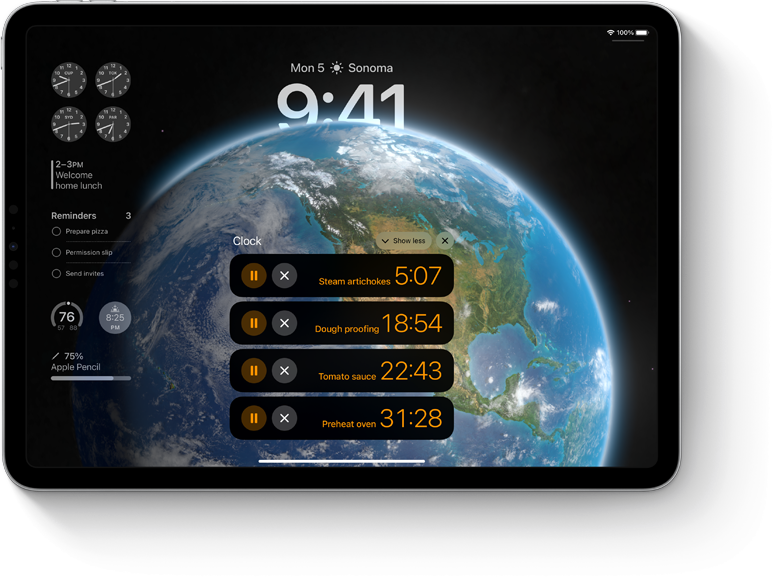 This is an image of new widgets for the iPadOS 17
