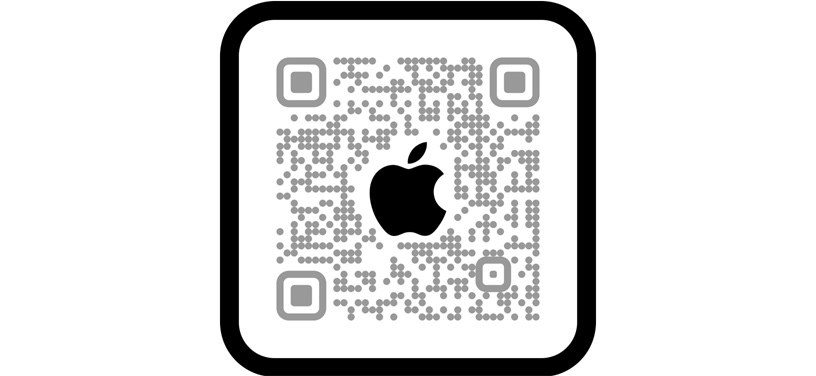 Balayer le code QR pour magasiner dans l’app Apple Store.