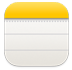 A Jegyzetek app ikonja