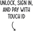 Unlock, sign in, and pay with Touch ID