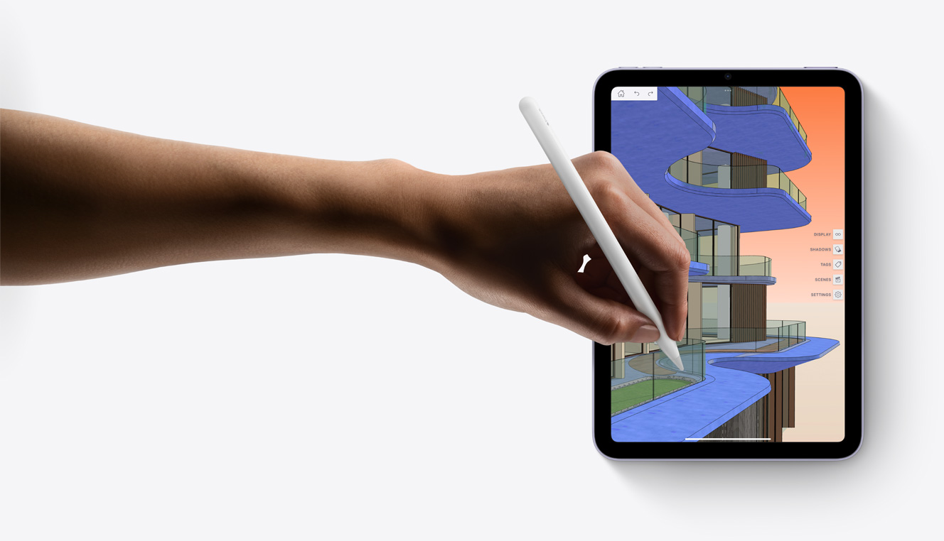 استخدام Apple Pencil ‏في تطبيق SketchUp‏ على iPad mini‏