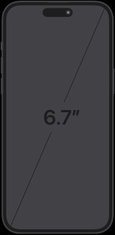 6.7‑inch (diagonal) all‑screen OLED display