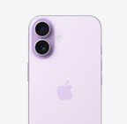 Parte de trás do iPhone 17 na cor lavanda, sistema de câmera dupla Fusion no canto superior esquerdo