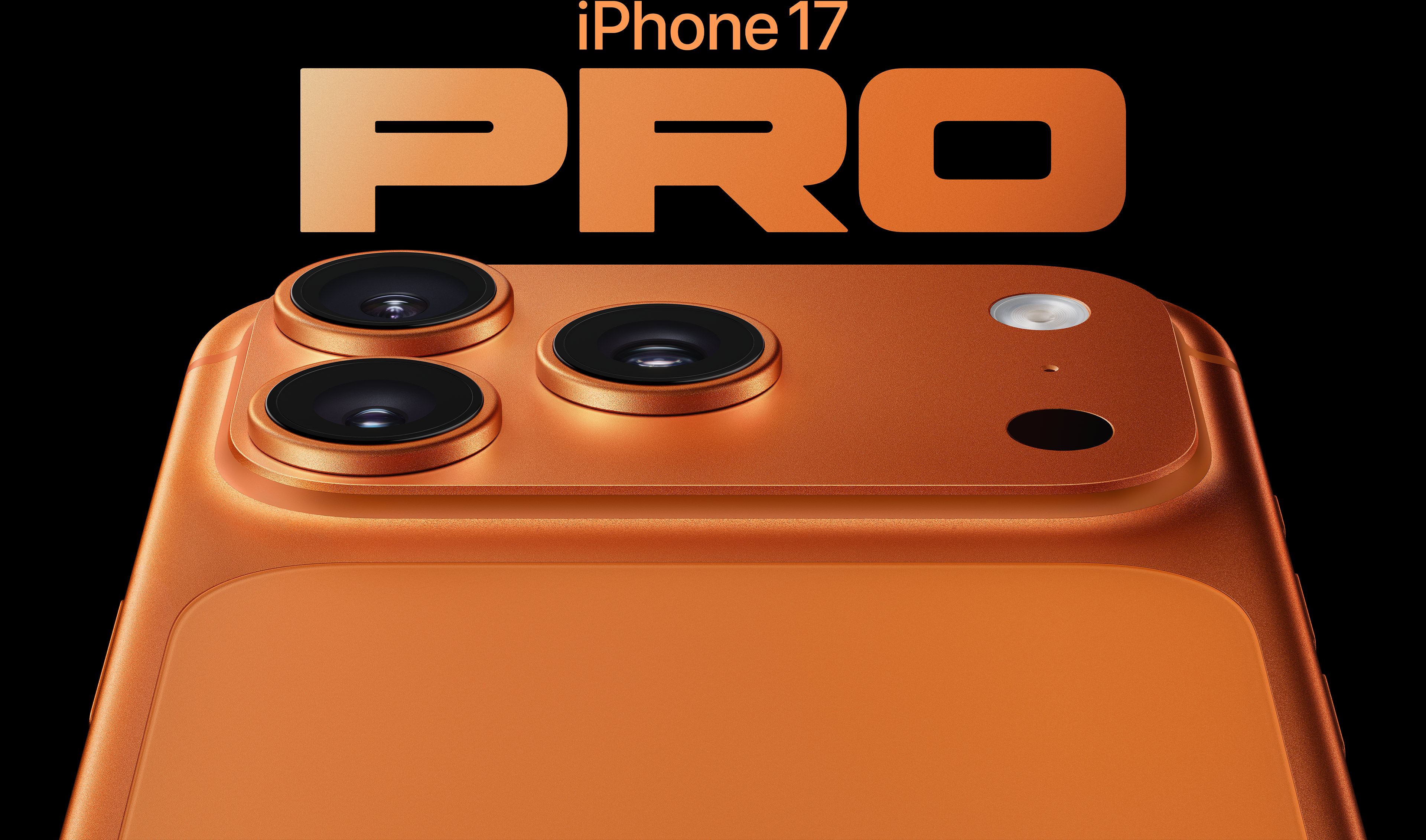 iPhone 17 Pro у кольорі Cosmic Orange на промо-зображенні