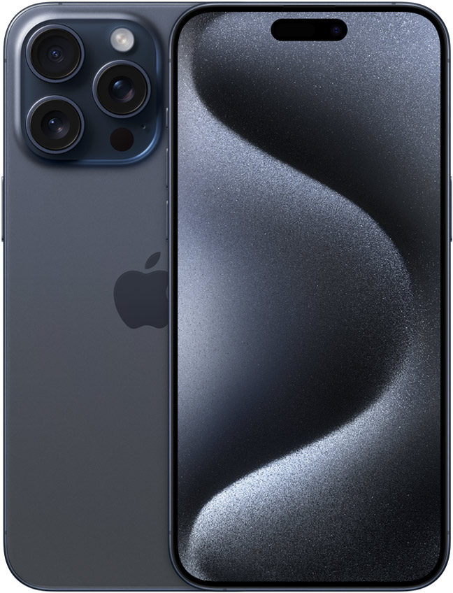 Apple iphone 15 pro max blue titanium