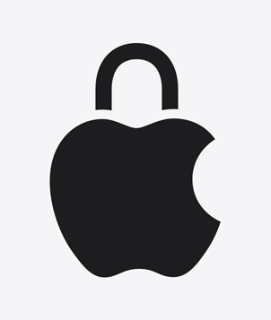 Apple'i privaatsuse logo.