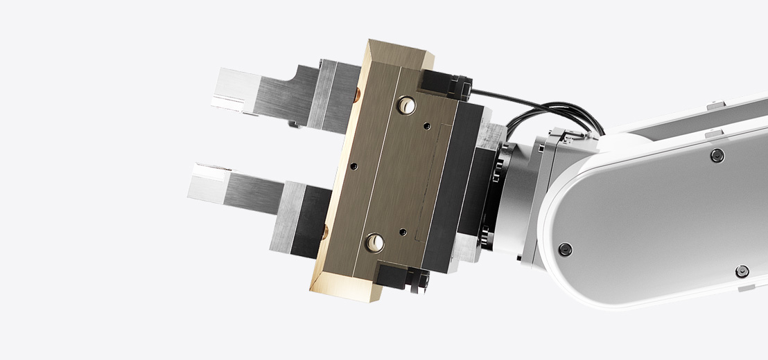 The futuristic hand and arm of one of Apple's pioneering disassembly robots.