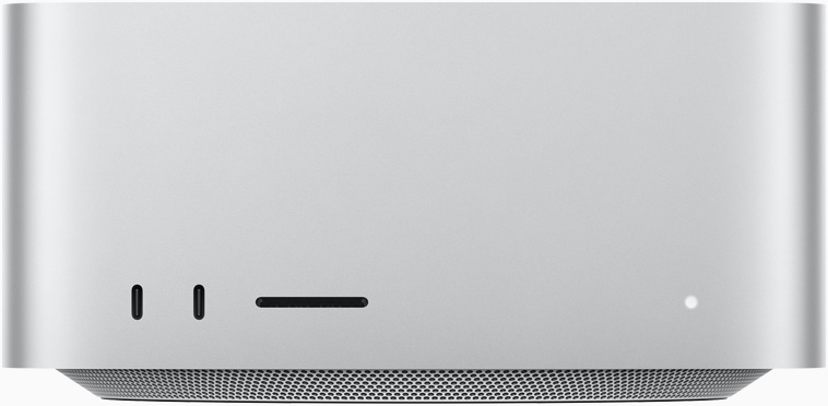 Mac Studioの前面