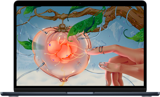 MacBook Air 13 吋，展示 Liquid Retina 顯示器