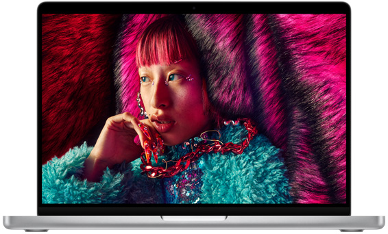 MacBook Pro 14 inci, yang memperlihatkan layar Liquid Retina XDR