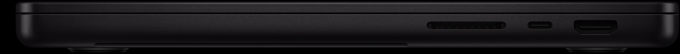 Right side: SDXC, one Thunderbolt port, and HDMI