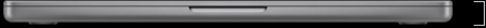 Vista frontal de un MacBook Pro de 14 pulgadas cerrado