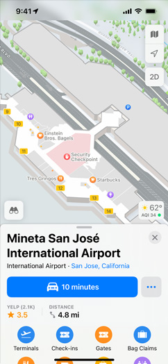 apple maps travel time