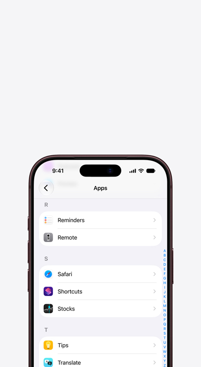 Step 1: Open the Settings app, tap Apps, scroll iOS Apps list to Safari, then tap Safari.