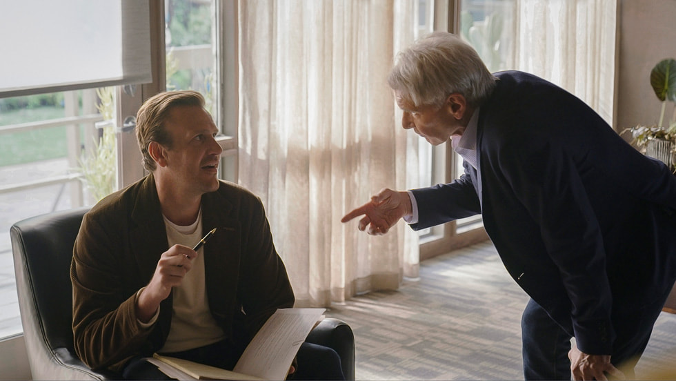 Jason Segel and Harrison Ford in “Shrinking,” premiering globally on 27 January, 2023 on Apple TV+. 